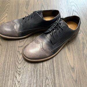 Naot Wingtip Derby Brogue Shoes Mens EU 44 US 11 Gray Burnished Leather